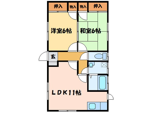 坂井町三丁目16番35号貸家の物件間取画像